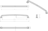 Jeffrey Alexander MO6373-18SIM-D 18" Center-to-Center Distressed Antique Silver Belcastel 1 Appliance Handle