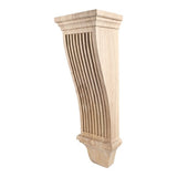 Hardware Resources COR20-3RW 7" W x 6" D x 22" H Rubberwood Renaissance Reed Corbel