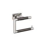 Amerock BH26617PNGM Polished Nickel/Gunmetal Single Post Toilet Paper Holder 5-7/8 in. (149 mm) Length Toilet Tissue Holder Esquire Bath Tissue Holder Bathroom Hardware Bath Accessories