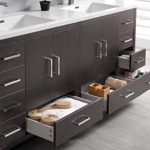 Fresca FCB9472WH-I Fresca Imperia 72" Glossy White Free Standing Double Sink Modern Bathroom Cabinet w/ Integrated Sink