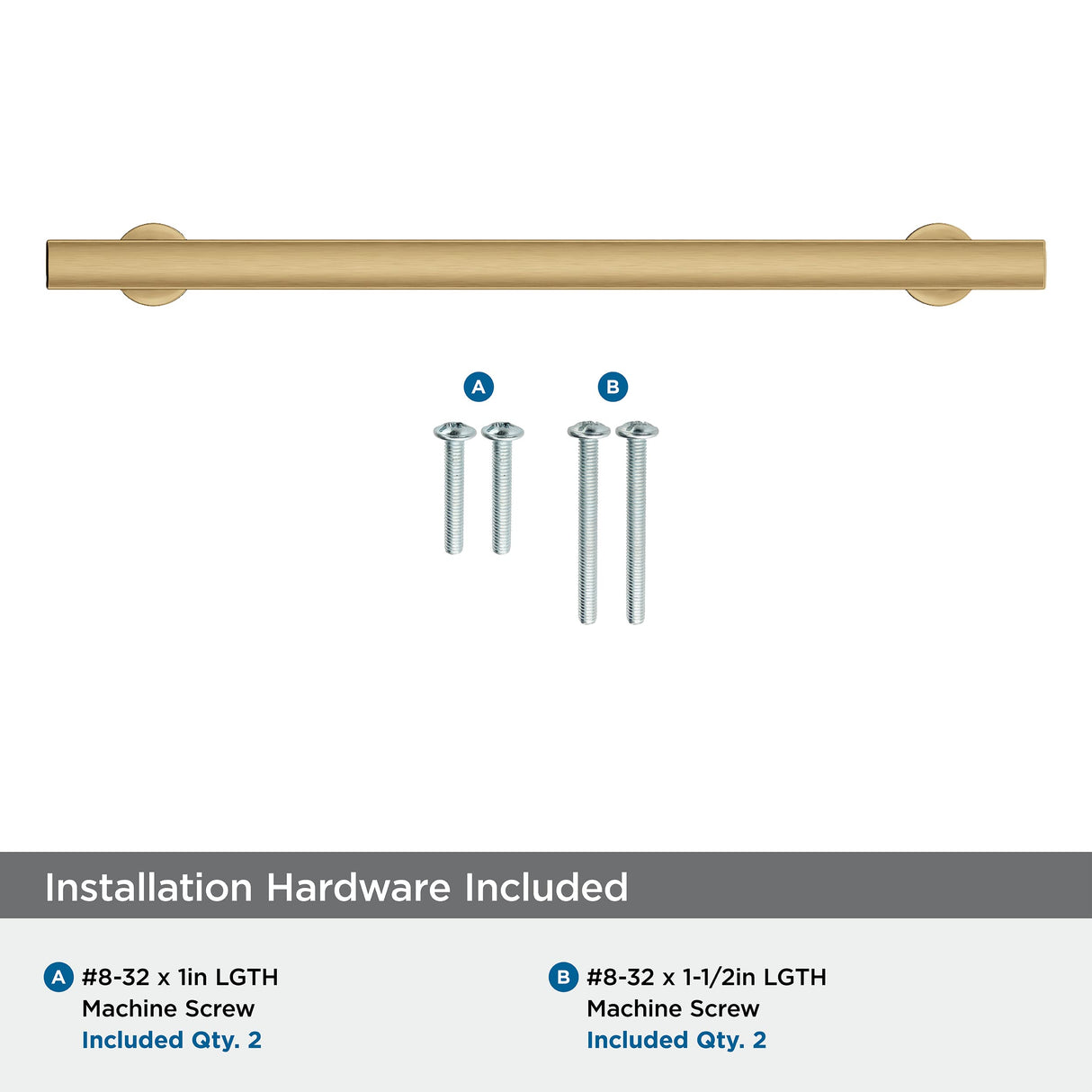 Amerock Corp BP37108CZ Everett Pull, 8-13/16 in (224 mm) Center-to-Center, Champagne Bronze