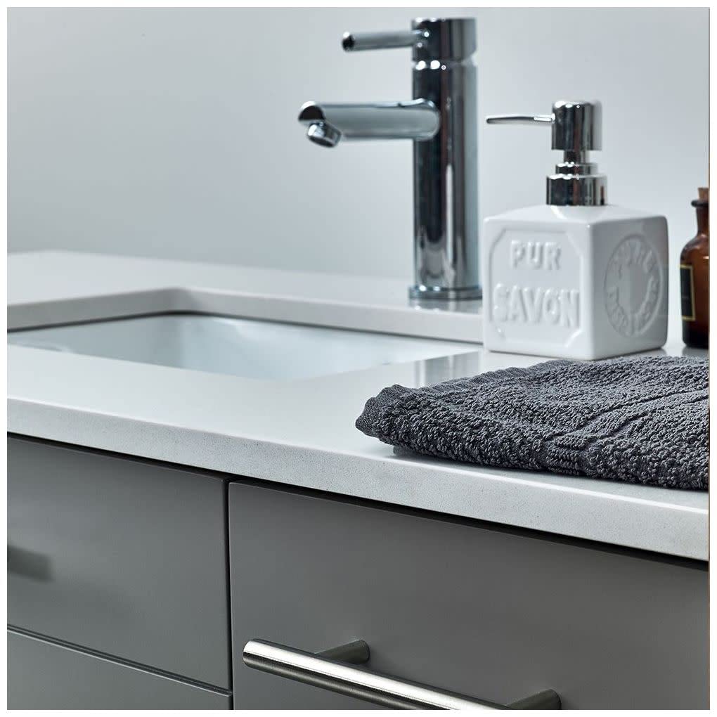 Fresca FCB6136RBL-UNS-L-CWH-U Fresca Lucera 36" Royal Blue Wall Hung Modern Bathroom Cabinet w/ Top & Undermount Sink - Left Version