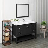 Fresca FVN2348BL Fresca Manchester 48" Black Traditional Bathroom Vanity w/ Mirror