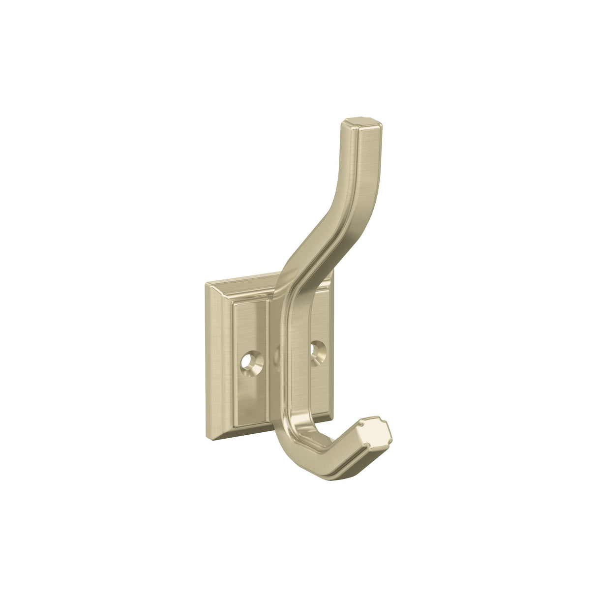 Amerock H37005BBZ Aliso Double Prong Decorative Wall Hook Golden Champagne Hook for Coats, Hats, Backpacks, Bags Hooks for Bathroom, Bedroom, Closet, Entryway, Laundry Room, Office