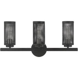 Livex Lighting 3 Light Black Bath Vanity Black W/Brushed Nickel Accents, 14123-04