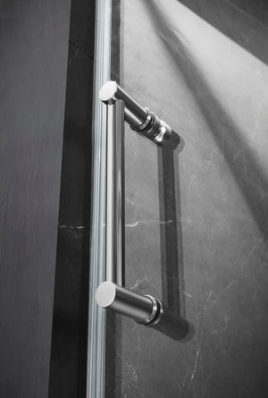 Elegant 48'' * 76'' Frameless Shower Door with Finish in Gold