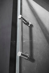 Elegant 60'' * 70'' Frameless Shower Door Hardware Finish in Brushed Nickel