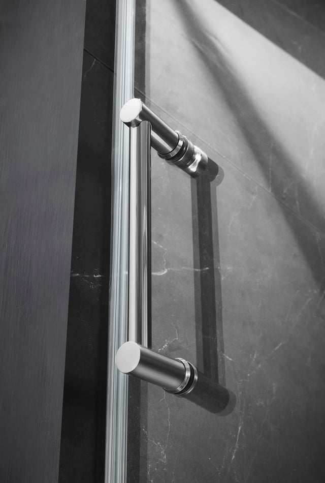 Elegant 60'' * 70'' Frameless Shower Door Hardware Finish in Brushed Nickel