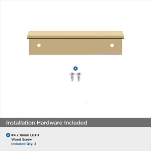 Amerock Cabinet Pull Edge Pull Champagne Bronze 3 in (76 mm) Center-to-Center Drawer Pull Kitchen and Bath Hardware Furniture Hardware