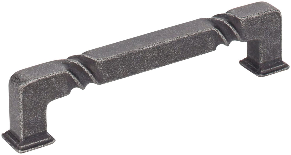 Jeffrey Alexander 602-128SIM 128 mm Center-to-Center Distressed Antique Silver Rustic Twist Tahoe Cabinet Pull