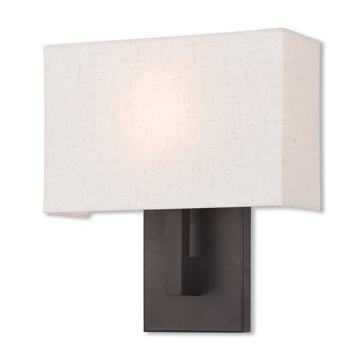Livex Lighting 42424-07 Transitional One Light Wall Sconce from Hayworth Collection in Bronze/Dark Finish, Medium