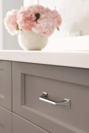 Amerock Cabinet Pull Polished Chrome 3-3/4 inch (96 mm) Center-to-Center Exceed 1 Pack Drawer Pull Cabinet Handle Cabinet Hardware
