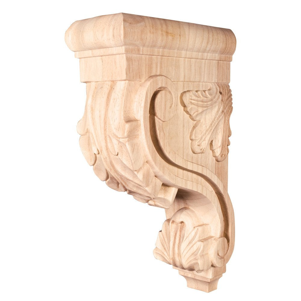 Hardware Resources CORE-WB 3-3/8" W x 7-3/4" D x 13" H White Birch Acanthus Corbel