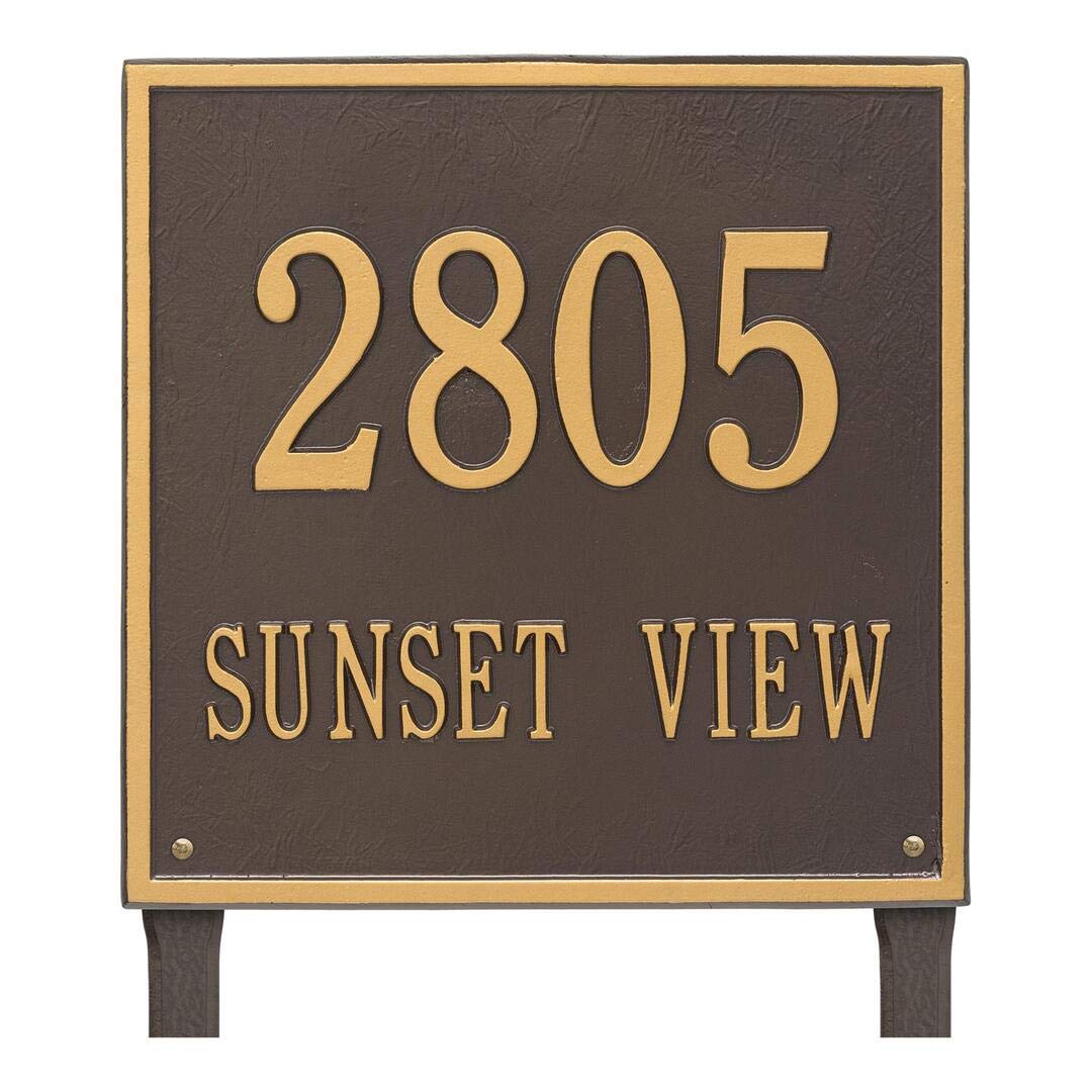 Whitehall 2120OG - Personalized Square Plaque - Estate - Lawn - 2 line