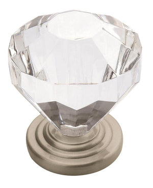 Amerock Cabinet Knob Satin Nickel 1-1/4 inch (32 mm) Diameter Traditional Classics 1 Pack Drawer Knob Cabinet Hardware