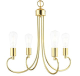 Livex Lighting 42924-02 4 Light Polished Brass Chandelier