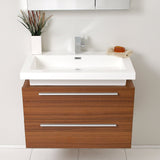 Fresca FVN8080TK Fresca Medio 32" Teak Modern Bathroom Vanity w/ Medicine Cabinet