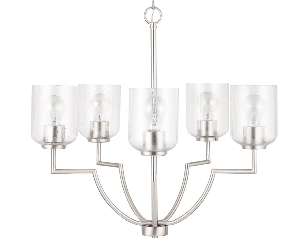 Capital Lighting 439351BN-500 Carter 5 Light Chandelier Brushed Nickel