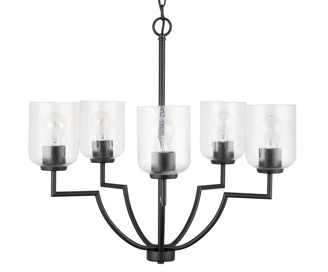 Capital Lighting 439351MB-500 Carter 5 Light Chandelier Matte Black