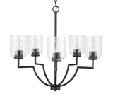 Capital Lighting 439351MB-500 Carter 5 Light Chandelier Matte Black