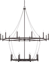 Capital Lighting 528702BI Lancaster 20 Light Chandelier Black Iron