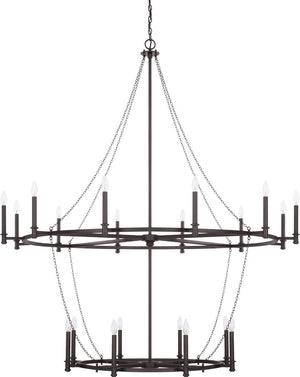 Capital Lighting 528702BI Lancaster 20 Light Chandelier Black Iron