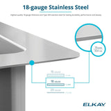 Elkay Crosstown ECTSRA33229TBG0 Equal Double Bowl Dual Mount Stainless Steel Kitchen Sink Kit with Aqua Divide