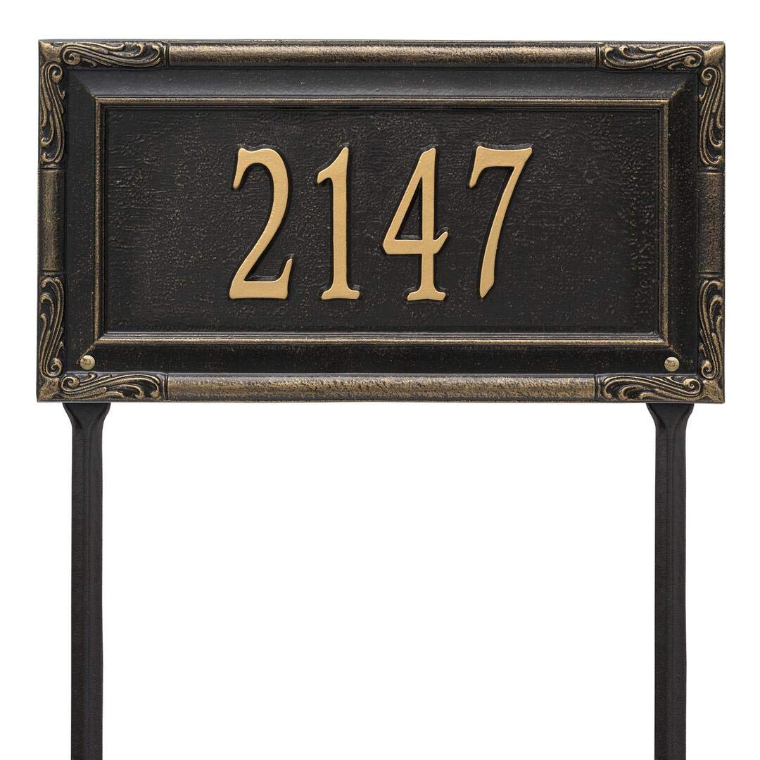 Whitehall 3288BG - Personalized Gardengate Plaque - Grande - Lawn - 1 line