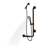 PULSE ShowerSpas 4001R-ORB ErgoSlideBar with Hand Shower, ADA Compliant, Right-Hand Grip, Oil-Rubbed Bronze