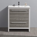 Fresca FCB8130WH-I Fresca Allier 30" White Modern Bathroom Cabinet w/ Sink