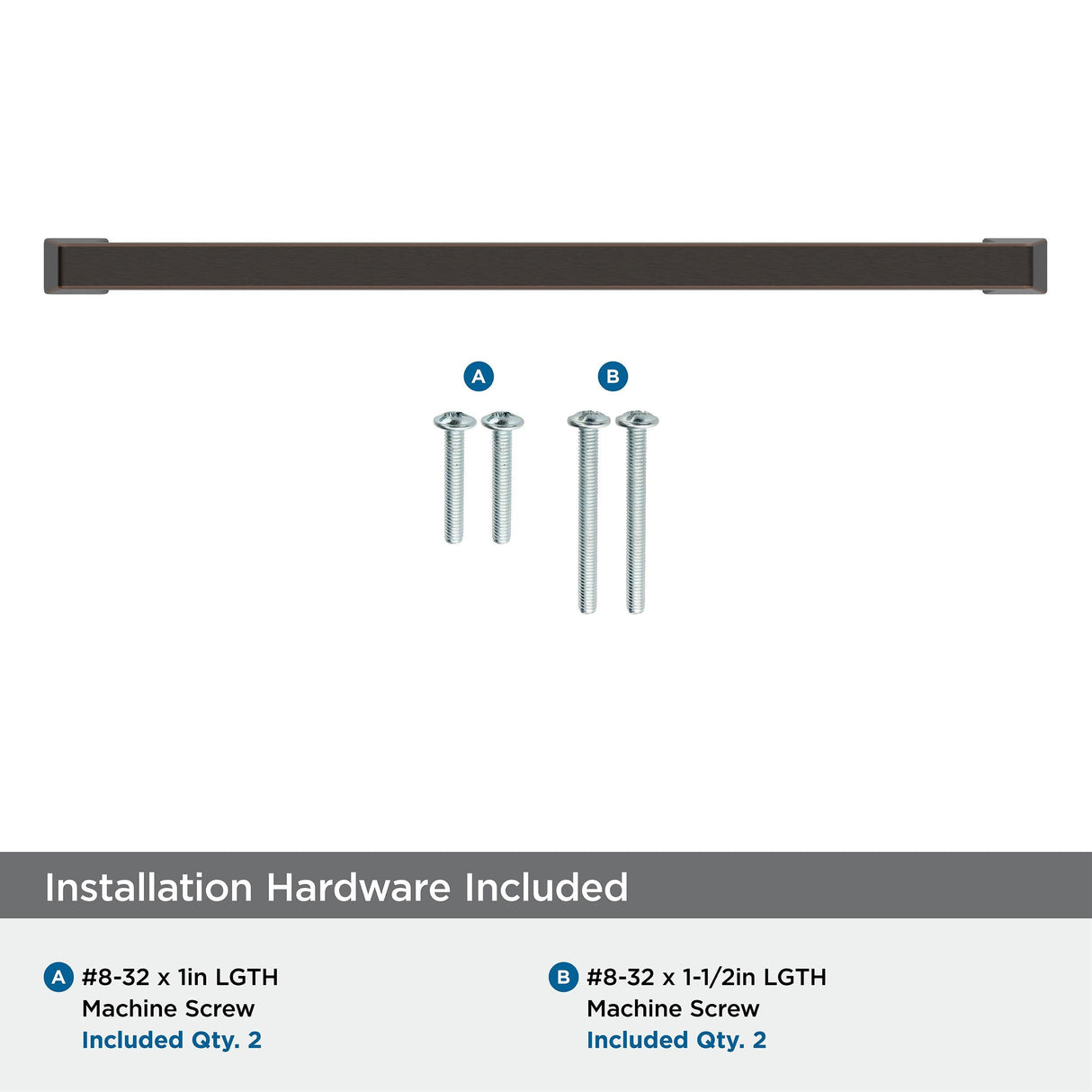 Amerock BP55283ORB Oil Rubbed Bronze Cabinet Pull 10-1/16 in (256 mm) Center-to-Center Cabinet Handle Blackrock Drawer Pull Kitchen Cabinet Handle Furniture Hardware
