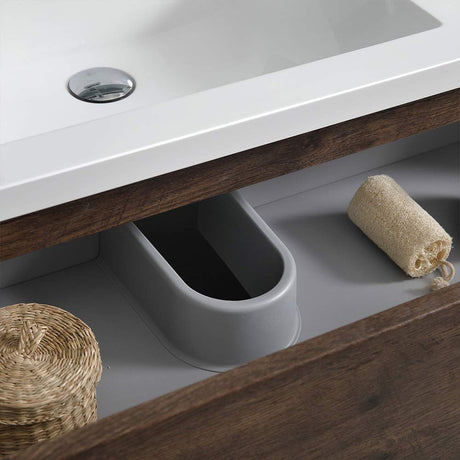 Fresca FCB9330MGO-I Fresca Lazzaro 30" Gray Wood Free Standing Modern Bathroom Cabinet w/ Integrated Sink