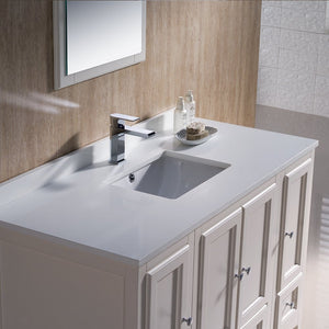 Fresca FVN20-122412AW Fresca Oxford 48" Antique White Traditional Bathroom Vanity