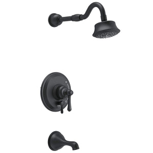 Gerber D500057BSTC Satin Black Opulence Tub & Shower Trim Kit, 1.75GPM