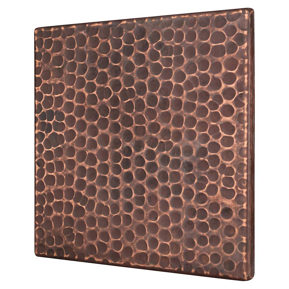 Premier Copper Products T6DBH 6-Inch by 6-Inch Hammered Copper Tile, Oil Rubbed Bronze