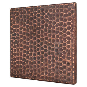 Premier Copper Products T6DBH 6-Inch by 6-Inch Hammered Copper Tile, Oil Rubbed Bronze