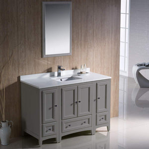 Fresca FVN20-122412GR Fresca Oxford 48" Gray Traditional Bathroom Vanity