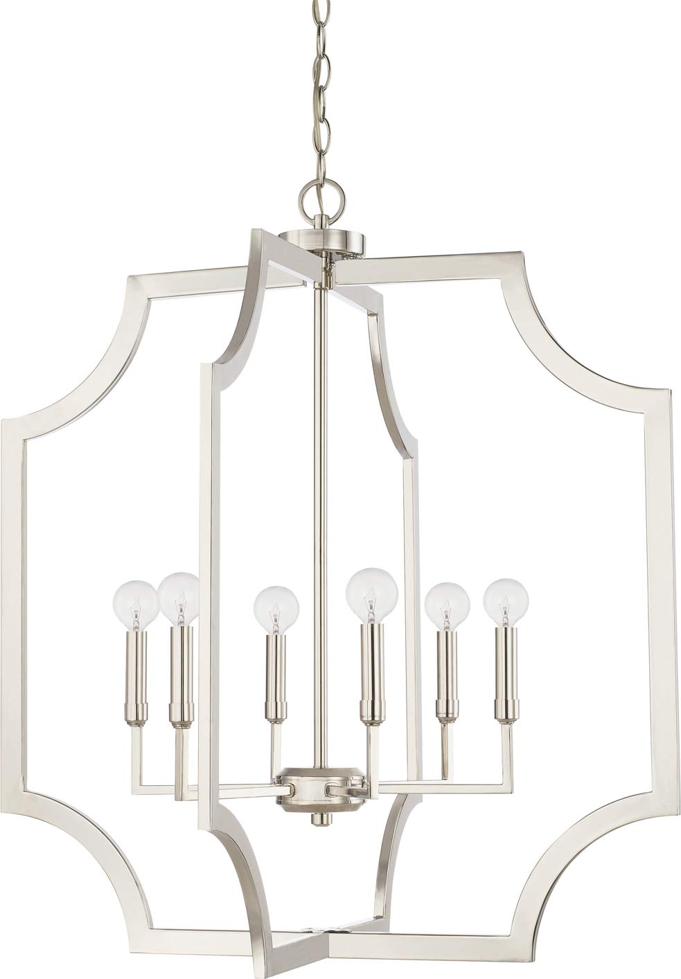 Capital Lighting 526161PN Lesley 6 Light Foyer Polished Nickel