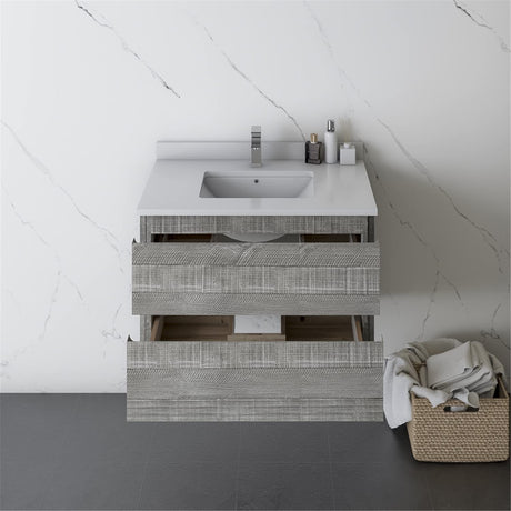 Fresca FCB3130ASH-CWH-U Modern Bathroom Vanity