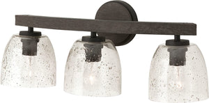 Capital Lighting 147631CK-536 Clive 3 Light Vanity Carbon Grey and Black Iron