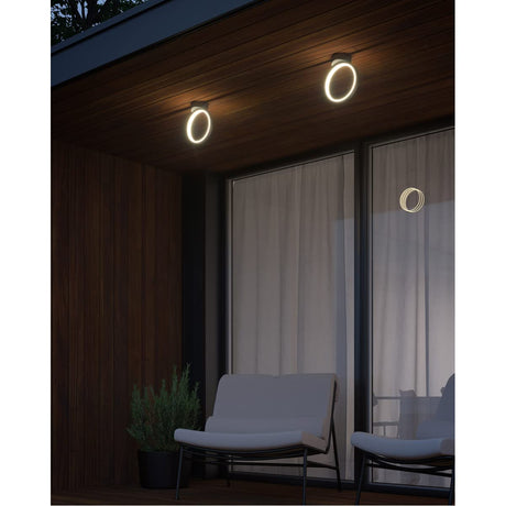 Kuzco EC64810-BK PARC 10" EXTERIOR CEILING BLACK 7W 120VAC WITH LED DRIVER 3000K 90CRI