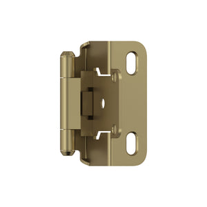 Amerock BPR7550BBZ Cabinet Hinge 1/2 in (13 mm) Overlay Self Closing Partial Wrap Golden Champagne Kitchen Cabinet Door Hinge 1 Pair/2 Pack Functional Hardware