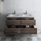 Fresca FCB31-2424ACA Fresca Formosa 46" Wall Hung Double Sink Modern Bathroom Cabinet