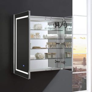 Fresca FMC023636 Fresca Spazio 36" Wide x 36" Tall Bathroom Medicine Cabinet w/ LED Lighting & Defogger