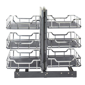 Hardware Resources SWS-BCFH18PC 18" Polished Chrome STORAGE WITH STYLE® Full-Height Blind Corner Organizer