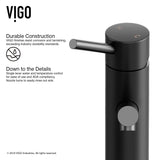 VIGO Noma 7.75 inch H Single Hole Single Handle Single Hole Bathroom Faucet in Matte Black - Bathroom Sink Faucet VG01009MB