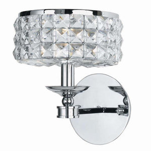 Crystorama 801-CH-CL-MWP Chelsea 1 Light Polished Chrome Sconce