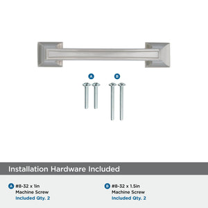 Amerock Cabinet Pull Satin Nickel 3 inch (76 mm) Center to Center Mulholland 1 Pack Drawer Pull Drawer Handle Cabinet Hardware