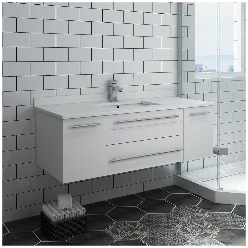 Fresca FCB6148WH-UNS-CWH-U Cabinet with Undermount Sink