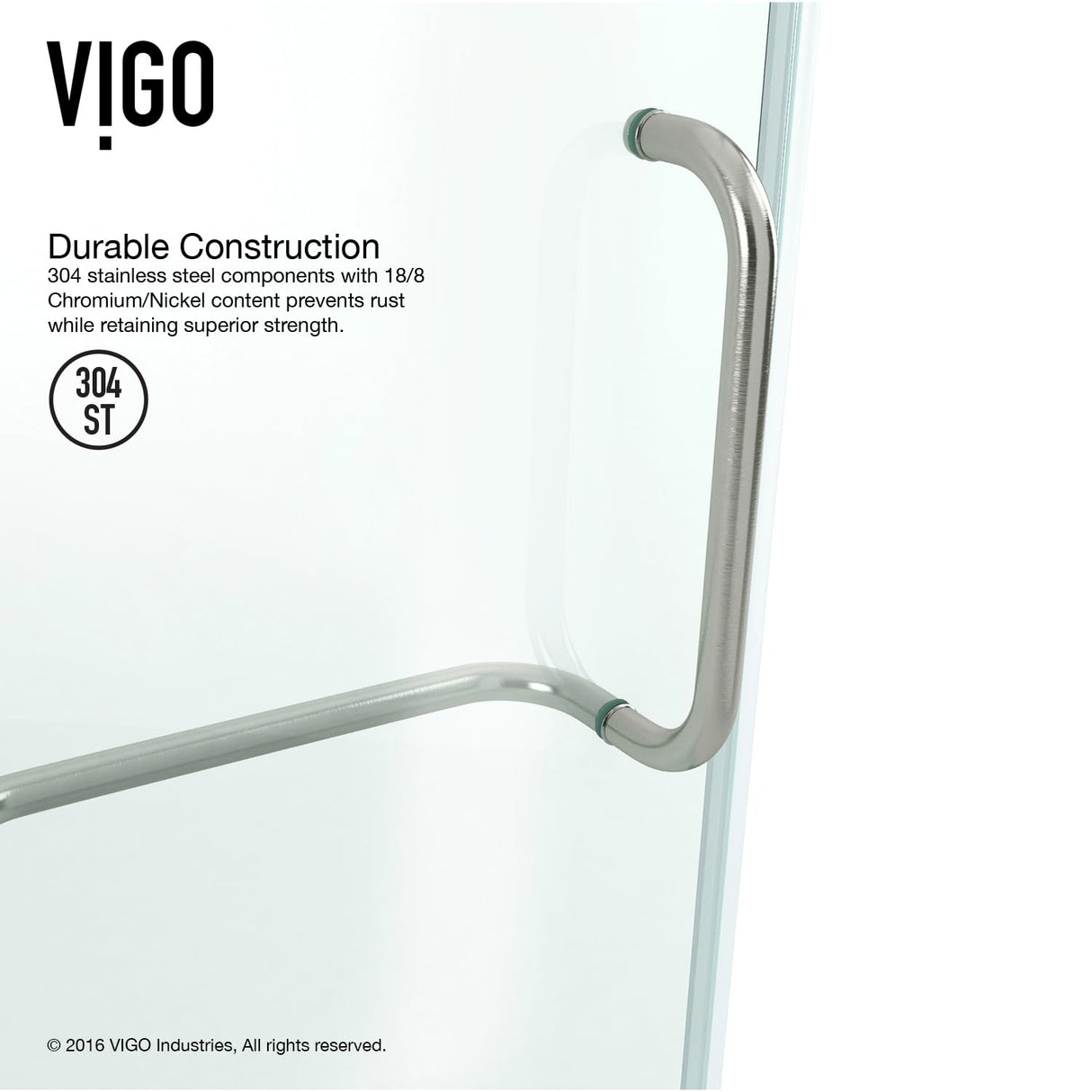 VIGO VG6062BNCL38W 38.13" -38.13"W -78.75"H Frameless Hinged Neo-angle Shower Enclosure with Clear 0.38" Tempered Glass Stainless Steel Hardware in Brushed Nickel Finish, Reversible Handle and Base